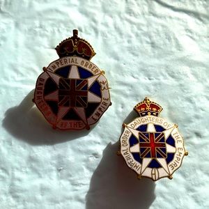 Birks made Imperial order daughters of the empire pin enamel by Birks/Ellis
